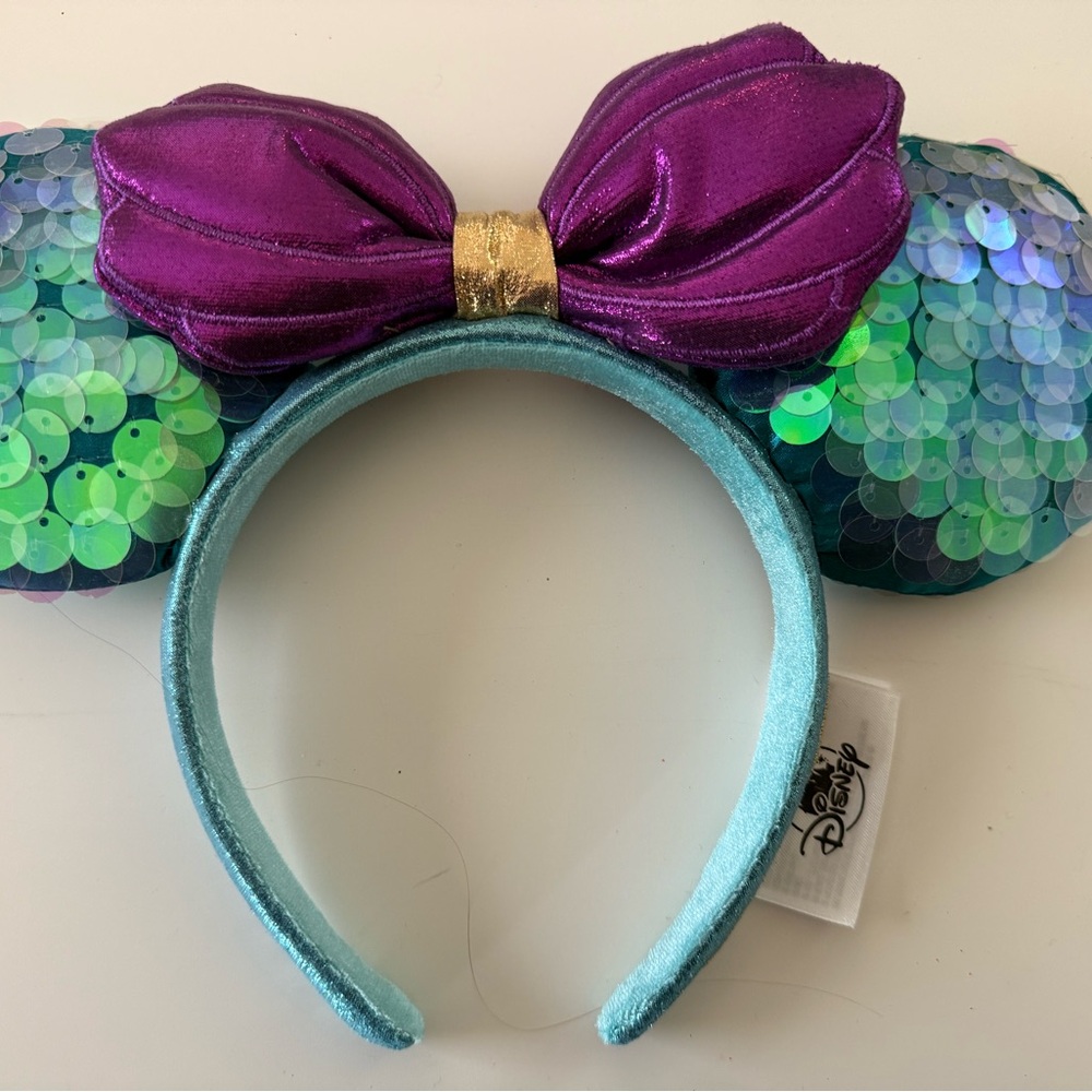 Disney Teal Headband with Gold Fork Detail
